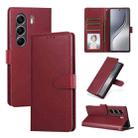 For Tecno Camon 40 Pro 4G / 5G 3-Card Slots Multifunctional Leather Phone Case(Wine Red) - 1
