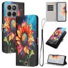 For Motorola Edge 60 Pro Color Drawing Pattern Leather Phone Case(Sunflower) - 1