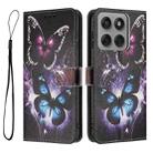 For Motorola Edge 60 Pro Color Drawing Pattern Leather Phone Case(Two Butterflies) - 3