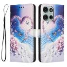 For Motorola Moto G86 5G Color Drawing Pattern Leather Phone Case(Love Butterfly) - 3