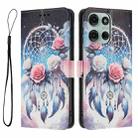 For Motorola Moto G86 5G Color Drawing Pattern Leather Phone Case(Flower Wind Chime) - 3