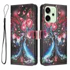 For OPPO Reno14 5G Global Color Drawing Pattern Leather Phone Case(Butterfly Tree) - 3