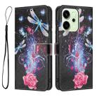 For OPPO Reno14 Pro 5G Global Color Drawing Pattern Leather Phone Case(Dragonfly) - 3