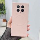 For Huawei Mate 50 Solid Color Liquid Silicone MagSafe Magnetic Phone Case(Pink) - 1
