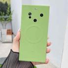 For Huawei Mate 60 Solid Color Liquid Silicone MagSafe Magnetic Phone Case(Matcha Green) - 1