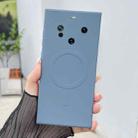 For Huawei Mate 60 Solid Color Liquid Silicone MagSafe Magnetic Phone Case(Lavender Grey) - 1