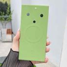 For Huawei Mate 60 Pro+ Solid Color Liquid Silicone MagSafe Magnetic Phone Case(Matcha Green) - 1