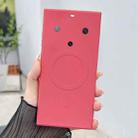 For Huawei Mate 60 Pro+ Solid Color Liquid Silicone MagSafe Magnetic Phone Case(Camellia Red) - 1