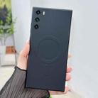 For Huawei P40 Solid Color Liquid Silicone MagSafe Magnetic Phone Case(Black) - 1
