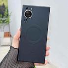 For Huawei P60 Pro Solid Color Liquid Silicone MagSafe Magnetic Phone Case(Black) - 1