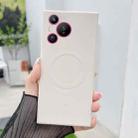 For Huawei Pura 70 Solid Color Liquid Silicone MagSafe Magnetic Phone Case(Antique White) - 1