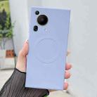 For Huawei Pura 70 Ultra Solid Color Liquid Silicone MagSafe Magnetic Phone Case(Yuanfeng Blue) - 1