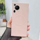 For Huawei Pura 70 Ultra Solid Color Liquid Silicone MagSafe Magnetic Phone Case(Pink) - 1