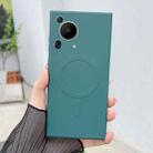 For Huawei Pura 70 Ultra Solid Color Liquid Silicone MagSafe Magnetic Phone Case(Dark Green) - 1