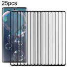 For Sharp Aquos R6 25pcs Full Glue 9H HD 3D Curved Edge Tempered Glass Film(Black) - 1