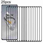 For OnePlus 12 25pcs Full Glue 9H HD 3D Curved Edge Tempered Glass Film(Black) - 1