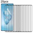 For OnePlus 12R 25pcs Full Glue 9H HD 3D Curved Edge Tempered Glass Film(Black) - 1
