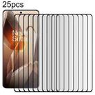 For OnePlus 13 25pcs Full Glue 9H HD 3D Curved Edge Tempered Glass Film(Black) - 1