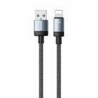 WK WDC-97 Kingkong Ruike Series Braided Charging Data Cable, USB to 8 Pin Port, Length: 1m(Black) - 1