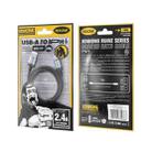 WK WDC-97 Kingkong Ruike Series Braided Charging Data Cable, USB to 8 Pin Port, Length: 1m(Black) - 3