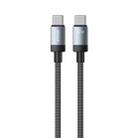 WK WDC-98 Kingkong Ruike Series 65W USB-C / Type-C to USB-C / Type-C Braided Charging Data Cable, Length: 1m(Black) - 1
