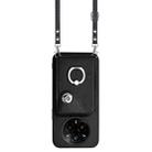 For Realme 14 Pro+ Organ Card Bag Ring Holder Phone Case with Long Lanyard(Black) - 2