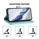 For Motorola Edge 60 Fusion 5G Butterfly Love Flower Multi-card Zipper Wallet Leather Phone Case(Mint Green) - 3