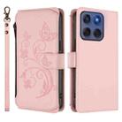 For Motorola Edge 60 Fusion 5G Butterfly Love Flower Multi-card Zipper Wallet Leather Phone Case(Pink) - 2