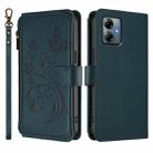 For Motorola Moto G Play 2025 Butterfly Love Flower Multi-card Zipper Wallet Leather Phone Case(Dark Green) - 2