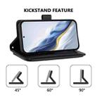 For Motorola Edge 50 Fusion 5G Global Butterfly Love Flower Multi-card Zipper Wallet Leather Phone Case(Black) - 3