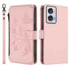 For Motorola Edge 50 Fusion 5G Global Butterfly Love Flower Multi-card Zipper Wallet Leather Phone Case(Pink) - 2