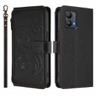 For Motorola Moto G53 5G / G13 4G Butterfly Love Flower Multi-card Zipper Wallet Leather Phone Case(Black) - 2