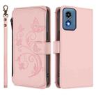 For Motorola Moto G Play 5G 2024 Butterfly Love Flower Multi-card Zipper Wallet Leather Phone Case(Pink) - 2