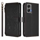 For Motorola Moto G Stylus 5G 2024 Butterfly Love Flower Multi-card Zipper Wallet Leather Phone Case(Black) - 2