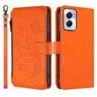 For Motorola Moto G Power 5G 2024 Butterfly Love Flower Multi-card Zipper Wallet Leather Phone Case(Orange) - 2