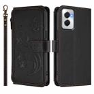 For Motorola Moto G Power 5G 2024 Butterfly Love Flower Multi-card Zipper Wallet Leather Phone Case(Black) - 2