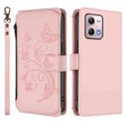 For Motorola Moto G Stylus 2023 4G Butterfly Love Flower Multi-card Zipper Wallet Leather Phone Case(Pink) - 2