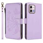 For Motorola Moto G Stylus 2023 4G Butterfly Love Flower Multi-card Zipper Wallet Leather Phone Case(Light Purple) - 2