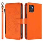 For Motorola Moto G Power 2023 5G Butterfly Love Flower Multi-card Zipper Wallet Leather Phone Case(Orange) - 2