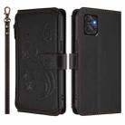 For Motorola Moto G Power 2023 5G Butterfly Love Flower Multi-card Zipper Wallet Leather Phone Case(Black) - 2