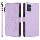For Motorola Moto G Power 2023 5G Butterfly Love Flower Multi-card Zipper Wallet Leather Phone Case(Light Purple) - 2