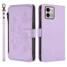 For Motorola Moto G Stylus 5G 2023 Butterfly Love Flower Multi-card Zipper Wallet Leather Phone Case(Light Purple) - 2