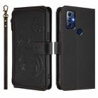 For Motorola Moto G Play 2023 Butterfly Love Flower Multi-card Zipper Wallet Leather Phone Case(Black) - 2