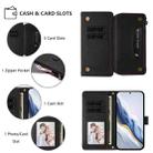 For Motorola Moto E22 4G / E22i 4G Butterfly Love Flower Multi-card Zipper Wallet Leather Phone Case(Black) - 7