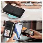 For Motorola Moto E22 4G / E22i 4G Butterfly Love Flower Multi-card Zipper Wallet Leather Phone Case(Black) - 10
