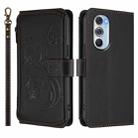For Motorola Edge X30 5G / S30 Pro Butterfly Love Flower Multi-card Zipper Wallet Leather Phone Case(Black) - 2