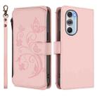 For Motorola Edge X30 5G / S30 Pro Butterfly Love Flower Multi-card Zipper Wallet Leather Phone Case(Pink) - 2