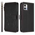 For Motorola Moto G73 5G Butterfly Love Flower Multi-card Zipper Wallet Leather Phone Case(Orange) - 2