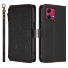 For Motorola Moto G84 5G Butterfly Love Flower Multi-card Zipper Wallet Leather Phone Case(Black) - 2