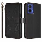 For Motorola Moto G85 5G Butterfly Love Flower Multi-card Zipper Wallet Leather Phone Case(Black) - 2